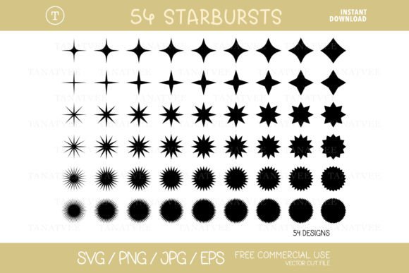 Starburst Bundle SVG , Starburst SVG Graphic Illustrations By tanatvee.artworks
