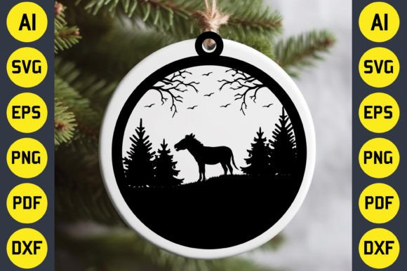 Christmas Donkey Cricut SVG Design 7 Graphic 3D Christmas By Creative T-Shirts