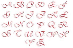 G Floral Monogram Letter Wedding Monogram Embroidery Design By Designs By Sirine 2