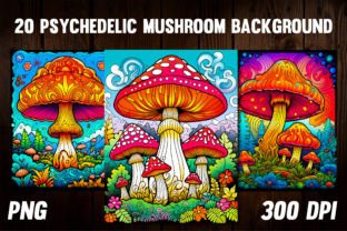 Psycheedlic Mushroom Background 1 Graphic Backgrounds By AhirAbrar 1