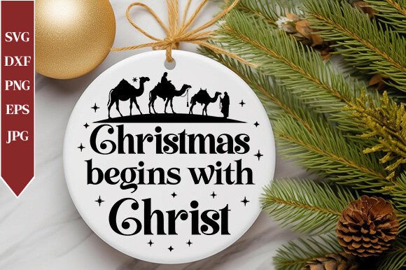 Christmas Begins with Christ SVG Graphic Crafts By PrintableStore