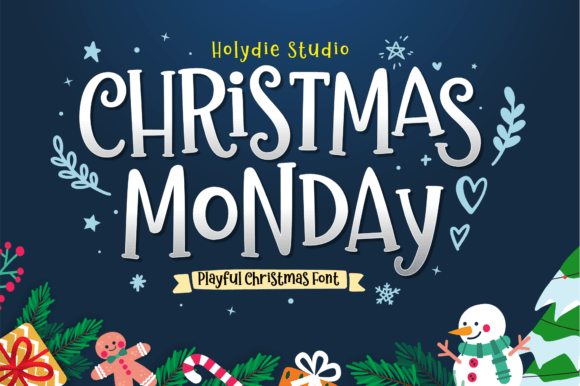 Christmas Monday Display Font By Holydie Studio