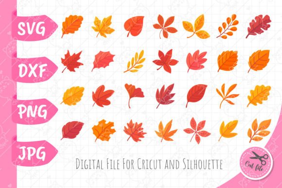 Orange Maple Leaves in Autumn Graphic Illustrations By FoxGrafy