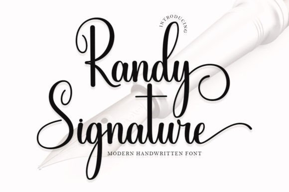Randy Signature Fontes Script Fonte Por Diorde Studio