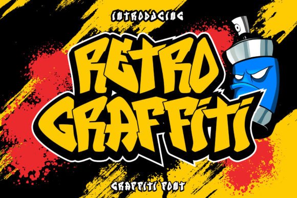 Retro Graffiti Fontes de Exibição Fonte Por Kido Studio