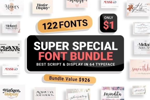 Super Special Font Bundle Bundle By Area Type