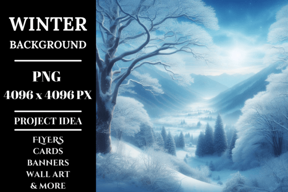 Snowy Tranquility: Winter Wonderland Graphic Backgrounds By Endrawsart