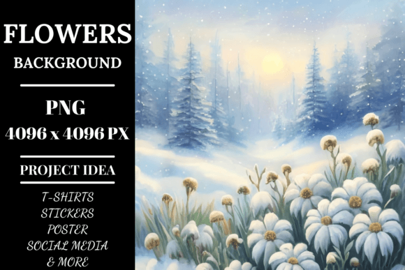 Winter Floral Wonderland Background Graphic Backgrounds By Endrawsart