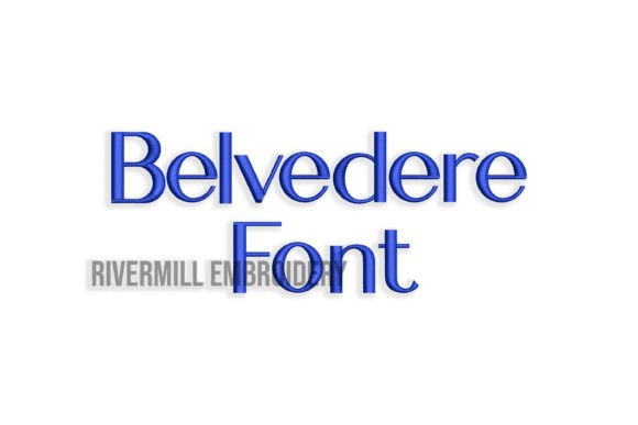 Belvedere Font Back to School Embroidery Design By Rivermill Embroidery