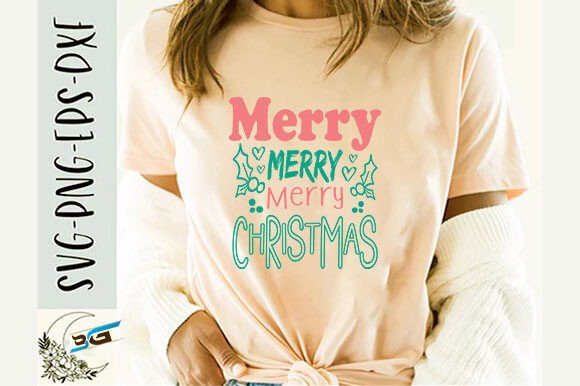 Christmas T-shirt Design, Merry Merry Me Graphic T-shirt Designs By Bulk T-shirt 605