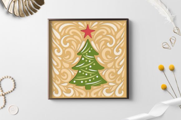 Christmas Layered Paper Cut / Christmas Graphic 3D Christmas By madtigerhere