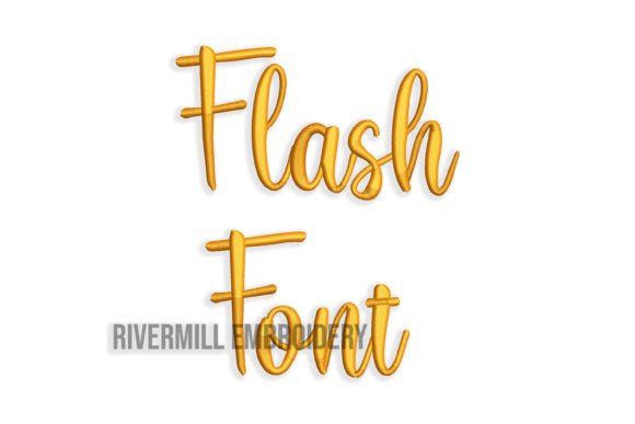 Flash Font Zurück in der Schule Stickereidesign Von Rivermill Embroidery