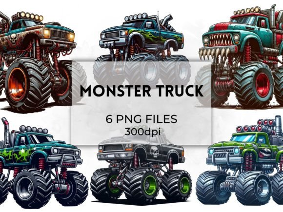 Monster Truck Clipart Graphic Illustrations By QM_ART