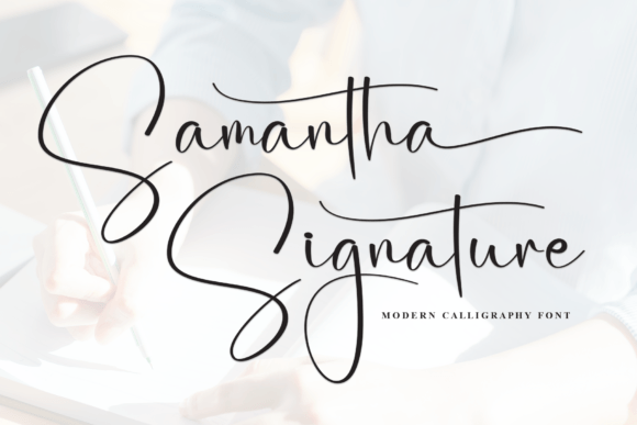 Samantha Signature Skript-Schriftarten Schriftart Von andikastudio