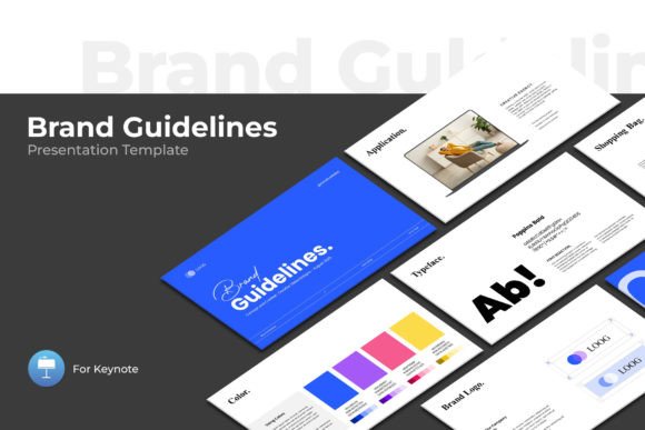 Brand Guidelines Keynote Template Graphic Presentation Templates By CreativeSlides