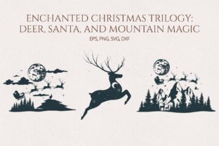 Christmas SVG Mystical Set. Santa & Deer Graphic Illustrations By Kirill's Workshop