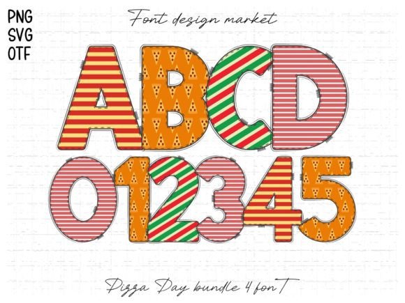 Pizza Day Color Fonts Font By Font design market