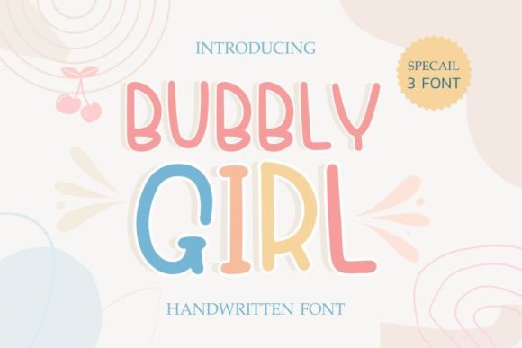 Bubbly Girl Display Font By Jan Jao studio