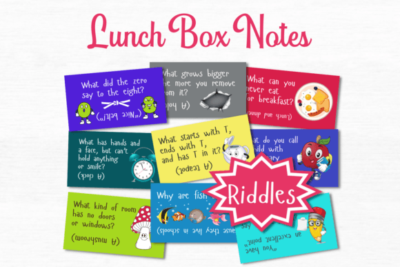 Lunch Box Notes for Kids | Riddles Graphic Crafts By CreateSurpriseLove
