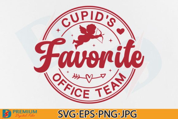 Office Team Valentine, Cupid's Favorite Gráfico Diseños de Camisetas Por Premium Digital Files
