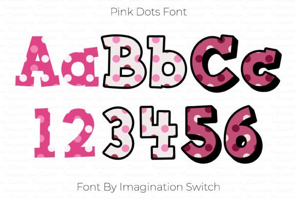 Pink Dots Color Fonts Font By Imagination Switch
