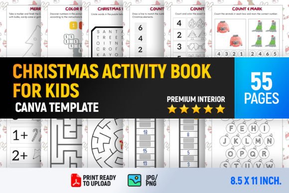 Christmas Activity Book for Kids Graphic KDP Interiors By Interior Creative