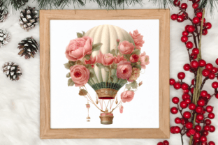 Christmas Hot Air Balloon Clipart PNG Grafik KI Illustrationen Von CraftArt 3