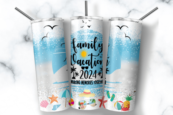 Family Vacation PNG Tumbler Sublimation Graphic Print Templates By AppearanceCraft