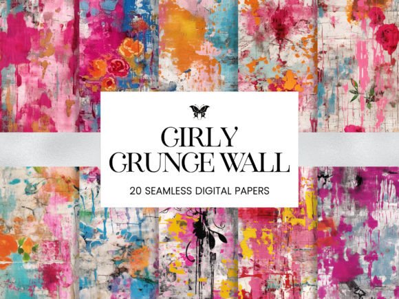 Girly Grunge Wall Distressed Plaster Graphic Textures By Visual Gypsy
