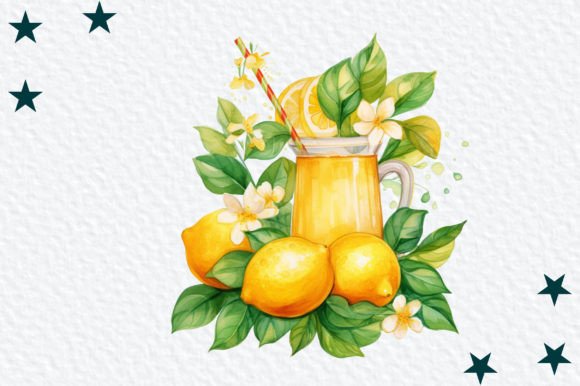 Summer Lemonade Clipart PNG Grafik Plotterdateien Von Sublimation_Bundle