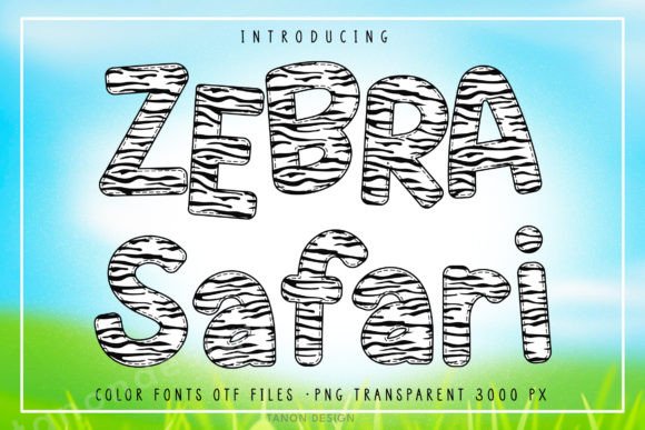Zebra Color Fonts Font By tanondesign