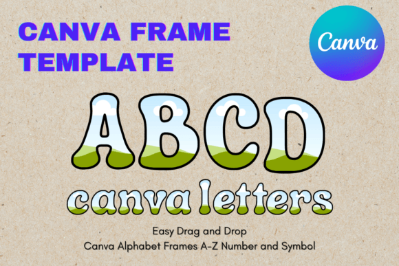 Canva Letters Frame Alphabet TemplateC20 Graphic Graphic Templates By Mellow Template