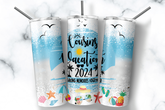 Cousins Vacation PNG Tumbler Sublimation Graphic Print Templates By AppearanceCraft