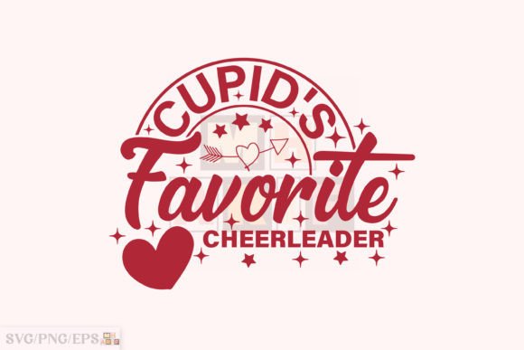 Cupid's Favorite Cheerleader Valentine Afbeelding T-shirt Designs Door mh_arif