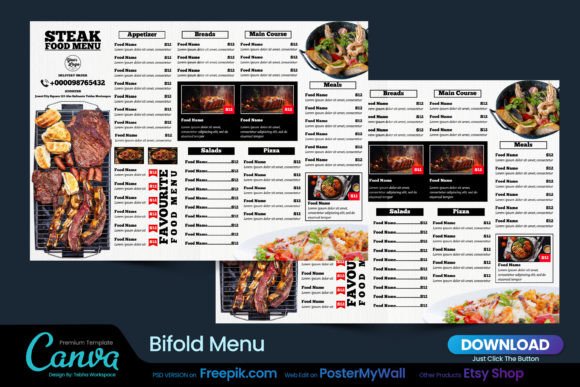 Restaurant Promotion Templates Bundle Graphic Print Templates By Tebha Workspace