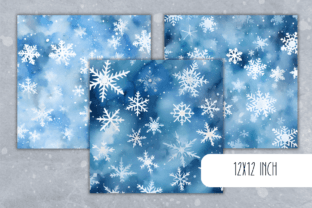Snowflakes Digital Paper Pack Graphic Patterns By Cheerful Apple Studio 3