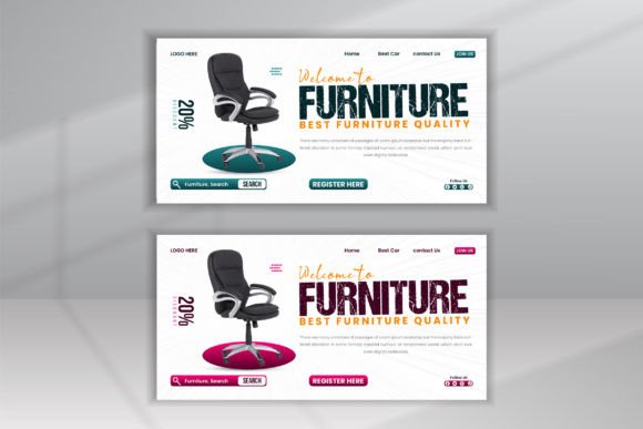Stylish Chair Landing Page Template Graphic Landing Page Templates By VMSIT