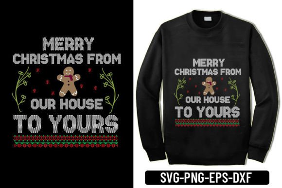 Ugly Sweater - Merry Christmas from Our Illustration Designs de T-shirts Par Craft Home