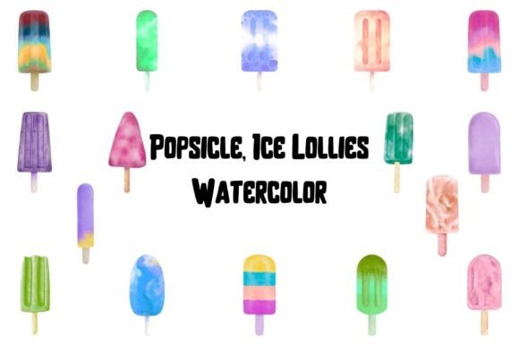 Watercolor Popsicle Clipart Illustration Illustrations Imprimables Par BigBosss