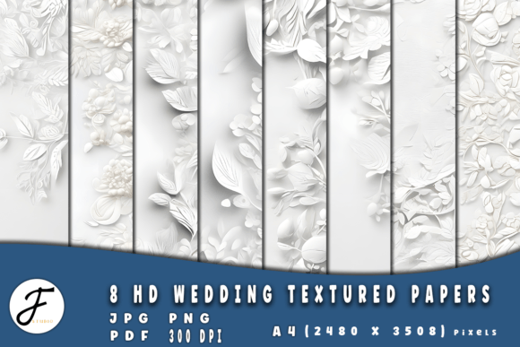 Wedding Textured Paper | Set 2 Gráfico Fondos Por Joaquin Fernandez