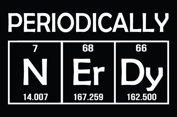 Funny Science Phrase- Periodically NErDy Afbeelding T-shirt Designs Door adibrahman_bd