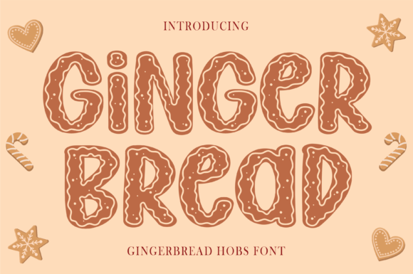 Gingerbread Hobs Display Font By SVG Bloom