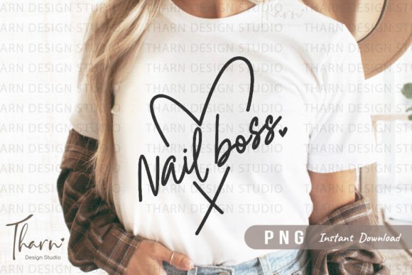 Nail Boss Beauty Esthetician Sublimation Graphic T-shirt Designs By DSIGNS