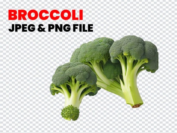 Organic Broccoli Vegetable #01 Gráfico Generadores de Escena Por Design_love