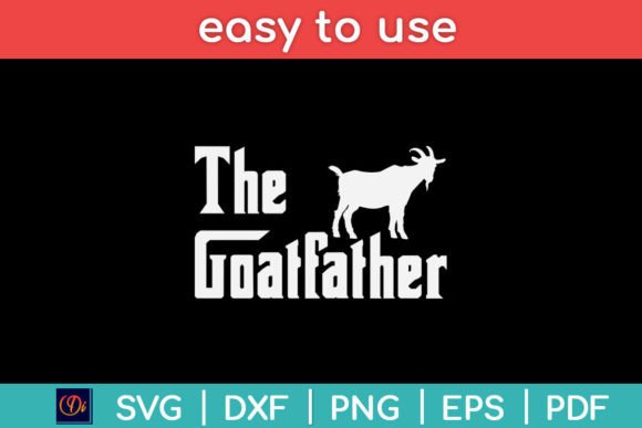 The Goatfather Funny Goat Father Lover Illustration Artisanat Par designindustry