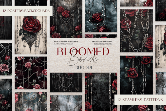 Bloomed Bonds Pack Graphic Backgrounds By curvedesign