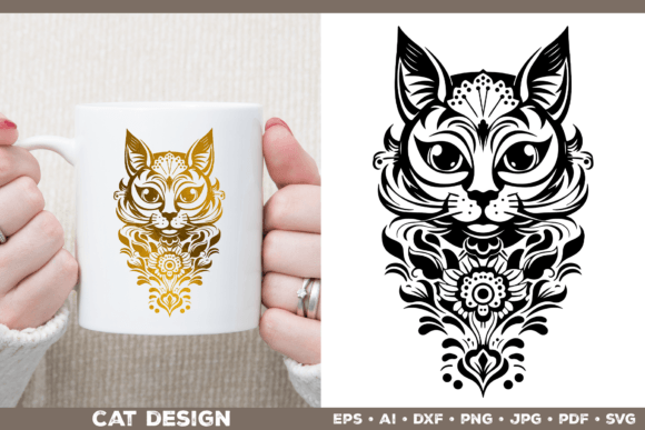 Cat SVG Cut File. Cat Silhouette Afbeelding Crafts Door julimur