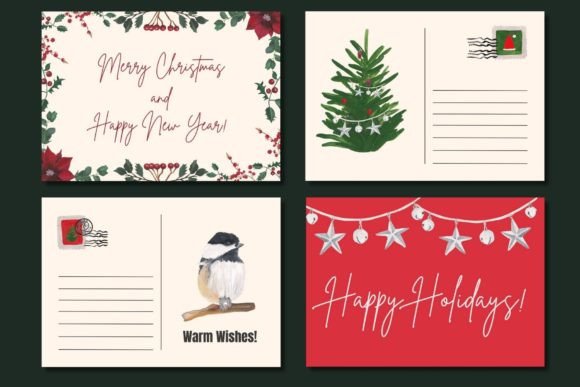 Christmas Cards Printable Pdf File Print Graphic Print Templates By Visual Animal