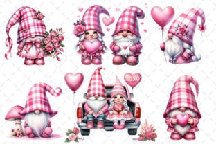Gnome Valentines Clipart Heart Vday PNG Graphic AI Illustrations By Flora Co Studio 2