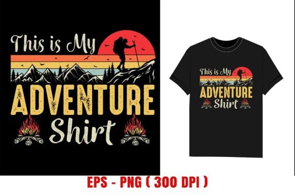 My Adventure Shirt Hiking Camping Tshirt Graphic T-shirt Designs By shipna2005